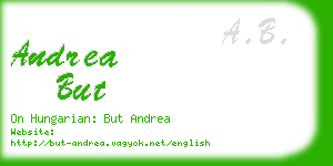 andrea but business card